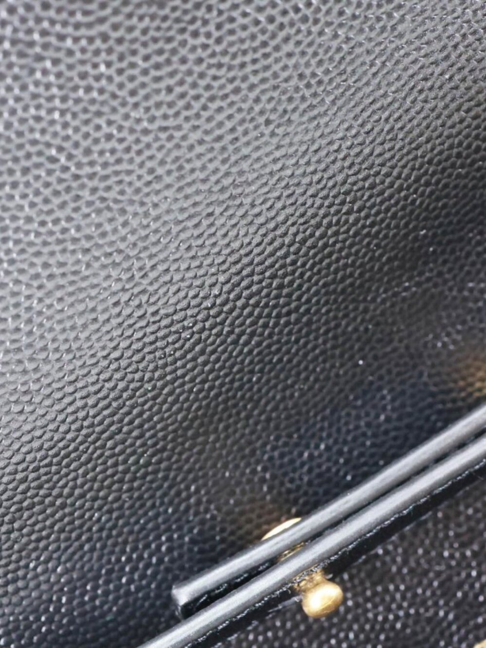 Yves Saint Laurent Cassandra Matelasse Grain De Poudre Chain Wallet Black - Picture 15 of 15
